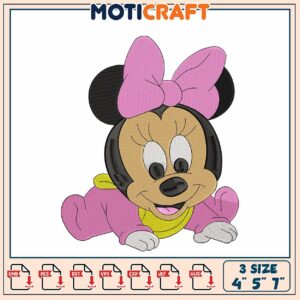Baby Minnie Mouse Embroidery Design