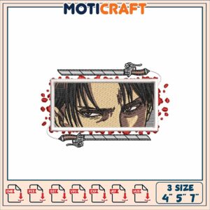 Attack on Titan Character Embroidery Design for Crafts and Gifts