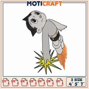 Astro Boy Embroidery Design 3 Sizes