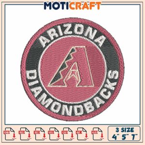 Arizona Diamondbacks Embroidery Patch in Three Sizes Available
