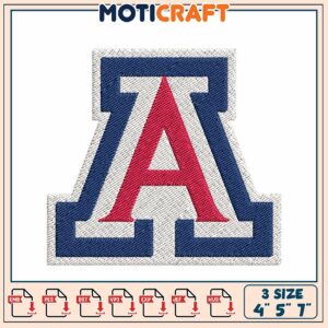 Arizona A Embroidery Design 4x7 Inch