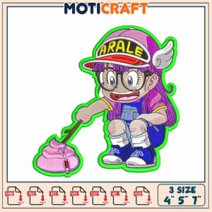Arale Embroidery Design, 3 Sizes