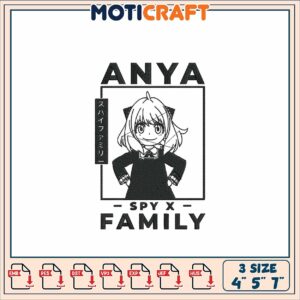 Anya Spy x Family Embroidery Design