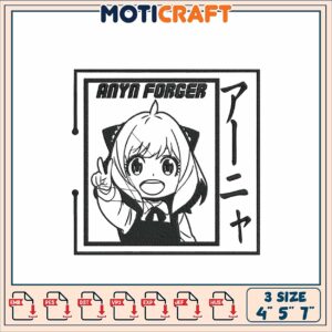 Anyn Forger Embroidery Design 3 Sizes