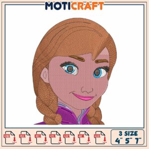 Anna Embroidery Design 4x5x7 Inch