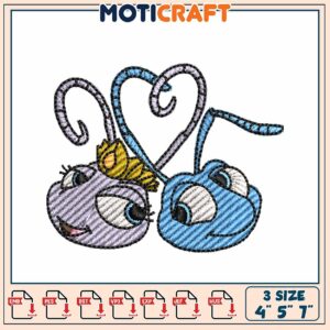 Ants Embroidery Design 4x5x7 Inch