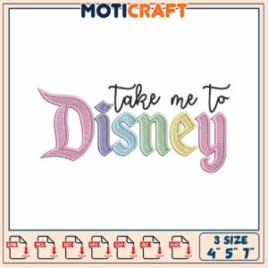 Disney Embroidery Design 4x5x7 inch