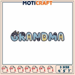 Delightful Grandma Embroidery Design for Creative Projects