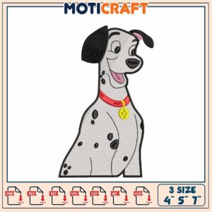Dalmatian Dog Embroidery Design 4x5x7 inch