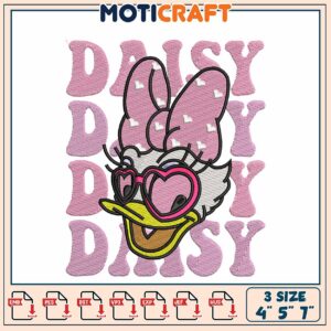 Daisy Embroidery Design 3 Sizes