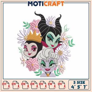 Cute Villainess Embroidery Pattern for Crafting Projects