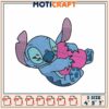 Cute Stitch Design of Cartoon Character Holding Heart Embroidery 2 Cute Stitch Design of Cartoon Character Holding Heart Embroidery