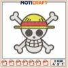 Cute Skull and Crossbones Embroidery Design Available in Three Sizes 2 Cute Skull and Crossbones Embroidery Design Available in Three Sizes