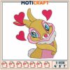 Cute Rabbit Embroidery Design for Crafting with Love and Hearts 1 Cute Rabbit Embroidery Design for Crafting with Love and Hearts