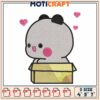 Cute Panda in Box Embroidery Design 1 Cute Panda in Box Embroidery Design