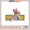 Cute Music Girl Embroidery Design for Creative Projects 4x5x7