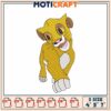 Cute Lion Cub Embroidery Design 4x5x7 inch