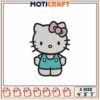 Cute Hello Kitty Embroidery Design for Craft Projects in Three Sizes