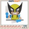 Wolverine chibi embroidery, marvel legends wolverine​ embroidery