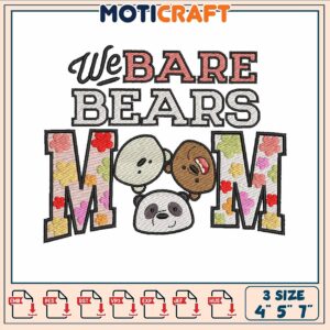 We are bears embroidery, we are bare bears cast​​ ​embroidery