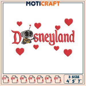 Wall e disneyland embroidery, eve from wall e​ embroidery