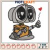 Wall e cute cartoon embroidery, wall e and eve​ embroidery