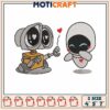 Wall e and eve embroidery, eve from wall e​​​ embroidery