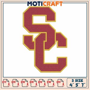 Usc trojans logo embroidery, troy trojans football​​ embroidery