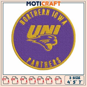 Uni northern panther embroidery, derby panther football​​ embroidery