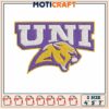 Uni northern panther logo embroidery, panther colors football​ embroidery