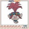 Troll poppy embroidery, poppy from trolls​ ​embroidery