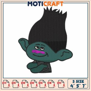 Troll branch embroidery, branch of the trolls​​ ​embroidery