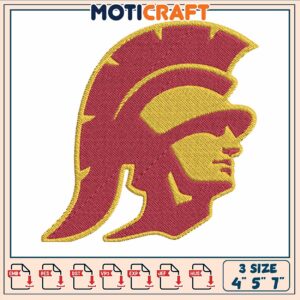 Trojans symbol football embroidery, trojans football​ embroidery