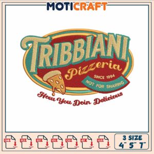 Tribbiani pizzeria embroidery, friends tribbiani​ embroidery