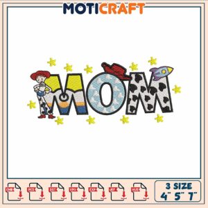 Toy story mom cowboy embroidery, jesse toy story​ ​embroidery