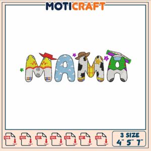 Toy story alien embroidery, toy story 3 cast​ ​embroidery