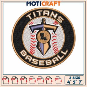 Titan baseball symbol embroidery, tito francona baseball​ embroidery