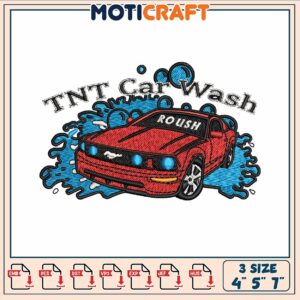 Tnt car wash beauty embroidery, car wall art​ embroidery