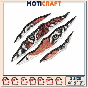 Tiger scartch embroidery, tiger drawing easy​​ embroidery