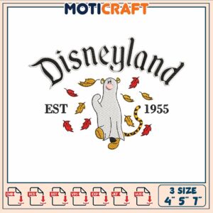 Tiger halloween 1995 embroidery, tiger in disney​ ​embroidery