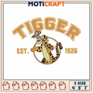 Tiger est 1926 embroidery, disney characters tiger​ ​embroidery