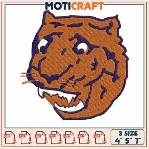 Tiger detroit logo 1927 embroidery, detroit tiger baseball​ embroidery