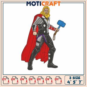Thor marvel strong embroidery, thor comic marvel​ embroidery