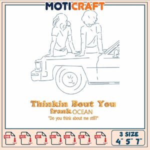 Thinking about you embroidery, frank ocean​ embroidery