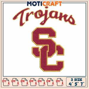 The symbol of usc embroidery, usc trojans baseball record​​ embroidery