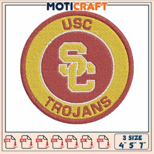The symbol of trojans embroidery, trojans baseball​ embroidery