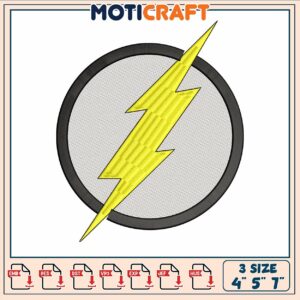 The flash logo embroidery, the flash comic book​ embroidery