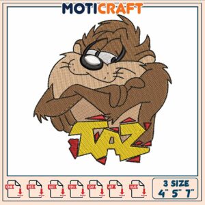 Taz disney embroidery