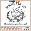 Suriel tea co embroidery, small tea cup drawing​​​​​​​ embroidery