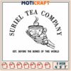 Suriel tea company embroidery, tea cup drawing​​​​​​​ embroidery